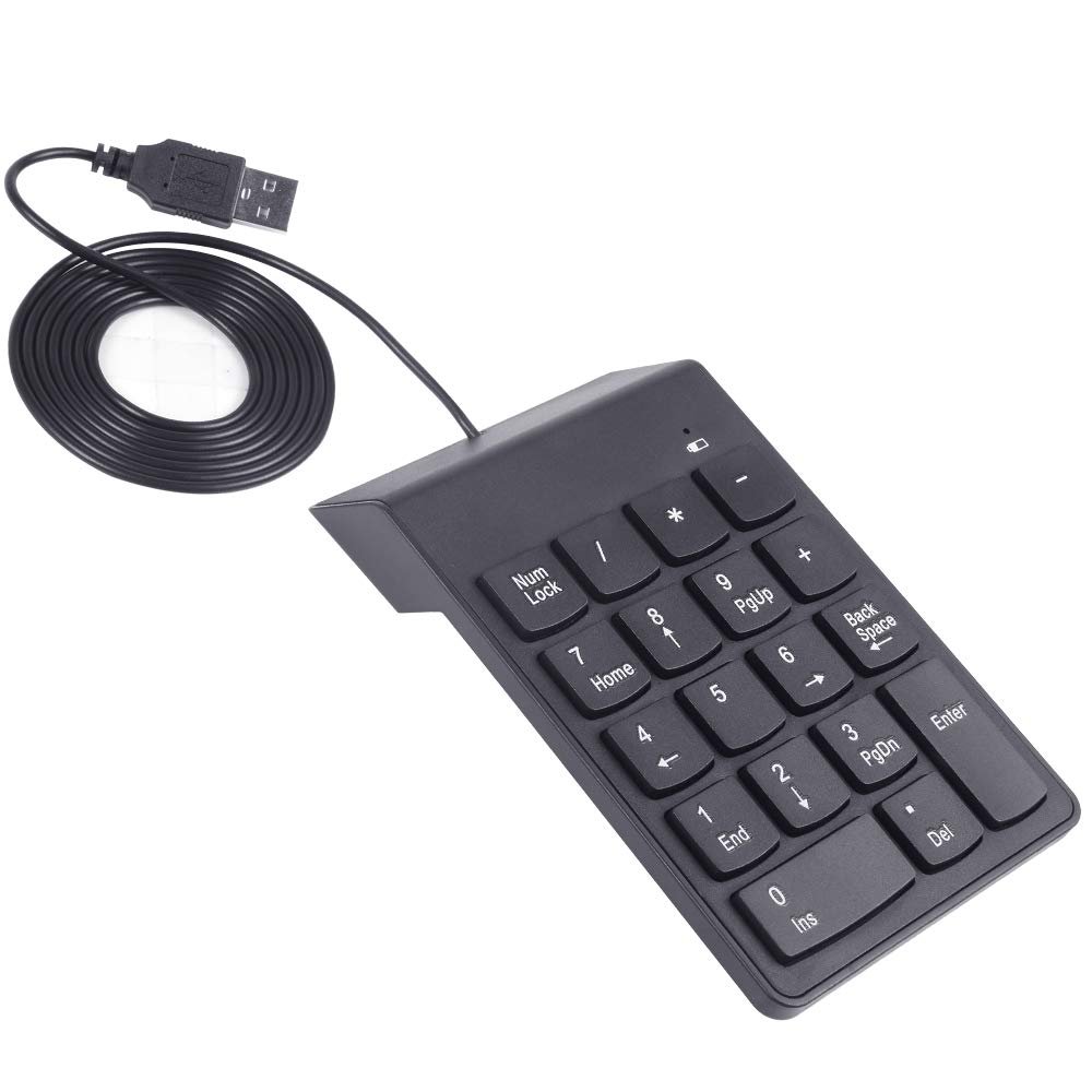 Kadaon USB Numeric Keypad – 18 Key Number Keyboard for Laptop, Notebook, PC, Computer