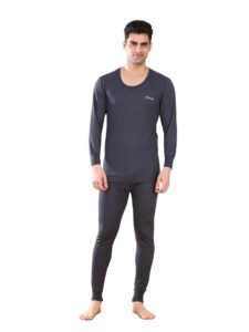 Lux Inferno Men’s Thermal Set | Full Sleeve Round Neck Top & Bottom Winter Innerwear | Soft & Warm Cotton Fabric