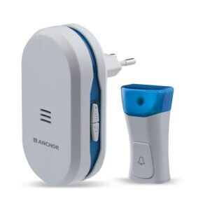 Anchor by Panasonic Wireless Doorbell | 45 Melodies Calling Bell for Home, Office with 120 Meter Operating Range | Door Bell for home (22720)