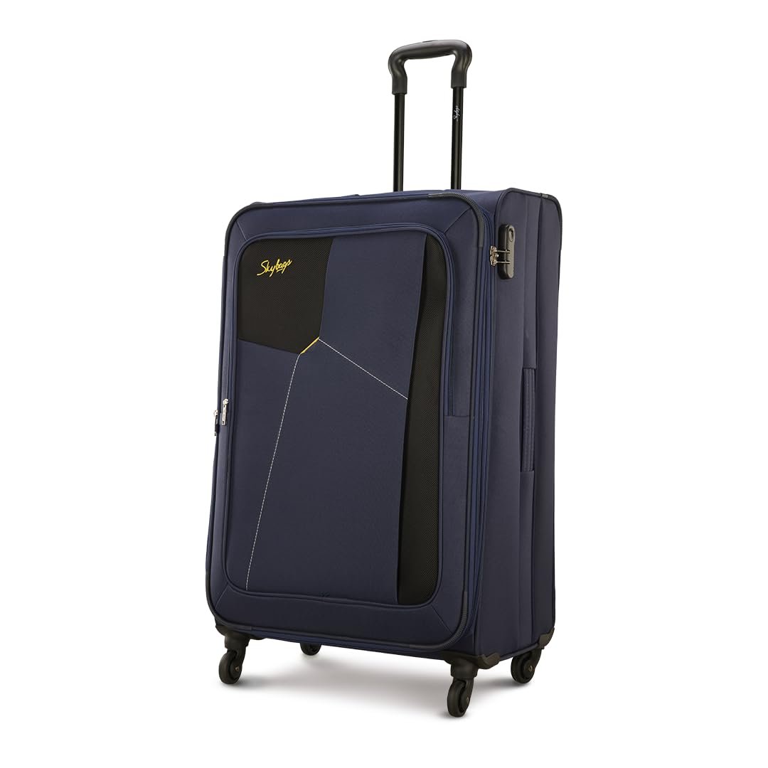 Skybags Rubik Soft Case Medium Size (Check-in) Trolley Bag, Blue