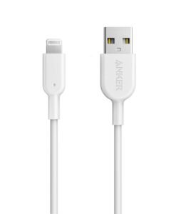 Anker Powerline II Lightning Cable,Apple MFi Certified,USB Charging/Sync Lightning Cord Compatible with iPhone 14/13/12/11/X/XS/XR/SE/8 Plus/7/6 and More (3FT,White)
