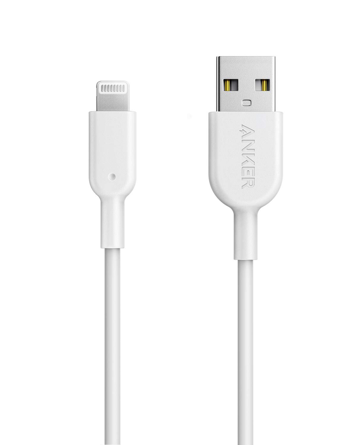 Anker Powerline II Lightning Cable,Apple MFi Certified,USB Charging/Sync Lightning Cord Compatible with iPhone 14/13/12/11/X/XS/XR/SE/8 Plus/7/6 and More (3FT,White)