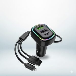 MAXXOX 48W Car Power 16 Fast Car Charger with Dual Output, 48 Watts Total Fast Charging, Adapter for i -Phone & Android Smartphones and Tablets and Other Electronic Devices (Black)