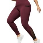 BLINKIN Women’s & Girl’s Stretch Fit High Rise Track Pant Gym wear Mesh Leggings Workout Pants with Side Pockets/Stretchable Tights/Highwaist Sports Fitness Yoga Track Pants_2012