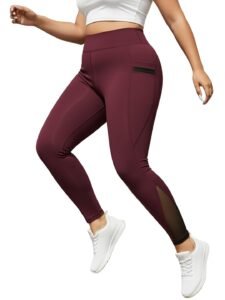 BLINKIN Women’s & Girl’s Stretch Fit High Rise Track Pant Gym wear Mesh Leggings Workout Pants with Side Pockets/Stretchable Tights/Highwaist Sports Fitness Yoga Track Pants_2012