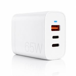 Addtam 65W USB-C PD Fast Charging Adapter, Multi-Port Wall Charger for Laptop, MacBook, Chromebook, Tablet, Samsung, Google, Nothing, Motorola, OnePlus, Android Smartphones, White