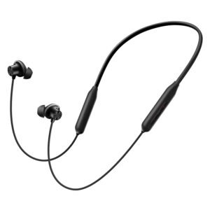 OnePlus Bullets Wireless Z3 in-Ear Neckband with 12.4mm Drivers, 3D Spatial Audio,10 mins Charge for 27 hrs Playback, 4 EQ preset, Dynamic bass Enhancement & BT5.4, Black (E307A)