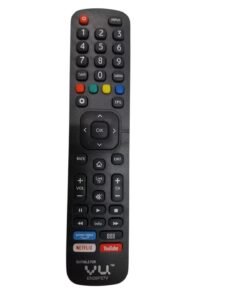 Compatible with VU Smart Android 4k Google TV Remote Control EN2BX27V EN2BY27V Model with 4 OTT HotKeys & Non Voice Commands