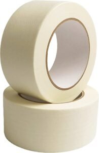 AIPL Masking Tape – 20 Meter Length 48 MM / 2″ Inch – 2 Rolls Per Pack – Easy Tear Tape Best for Carpenter Labelling Painting and leaves no residue after a peel.
