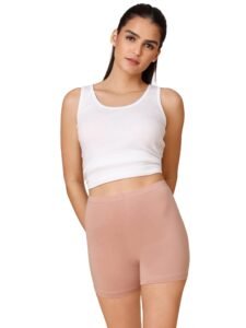 Nykd (NYP083) Cotton Stretchable Cycling Shorts for Women – | High Waist Shorties with Full Coverage & Concealed Waistband | Ideal for Casual wear & Sports