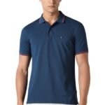 Van Heusen Men’s Cotton Solid Regular Fit Collar Polo T-Shirt