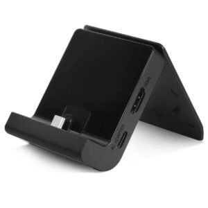 TV Dock Station for Switch 2 and Gen 1, Mini Portable TV Base Docking Station Charging Stand Playstand Replacement Accessories with 4K@120Hz HDMI Adapter for Switch, OLED