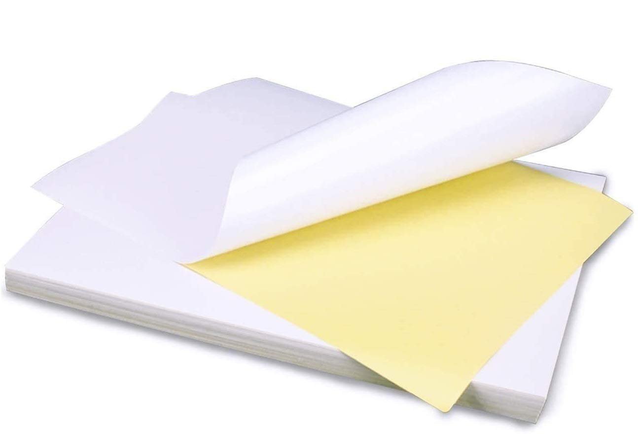 True-Ally Sticker Self-Adhesive Glossy Photo Paper A4 Size 120 GSM for Inkjet Printer (White) Dries Quickly DIY Sticker Printing Label Art (A4-25 Sheets)