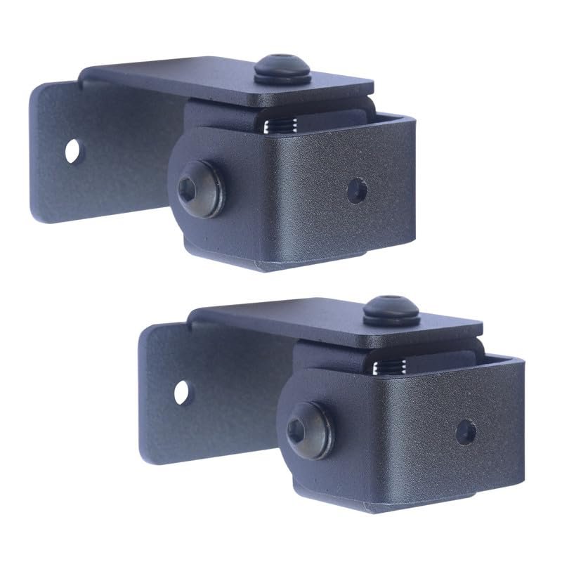 SAFWE® SM-02H – Speaker Wall Mount Stand – Bracket 2 Nos for 5 mm & 6.35mm (¼ inch) Thread Hole/Keyhole Speakers Universal Speaker Stand (Materiel : Metal/Color : Black)