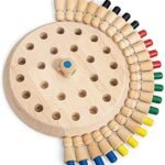 SHINETOY Wooden Memory Match Stick Chess Game – Colorful Matching Block Board Game for Kids | Early Educational Brain Training Toy | Fun Family Strategy Game for Boys & Girls Ages 3+