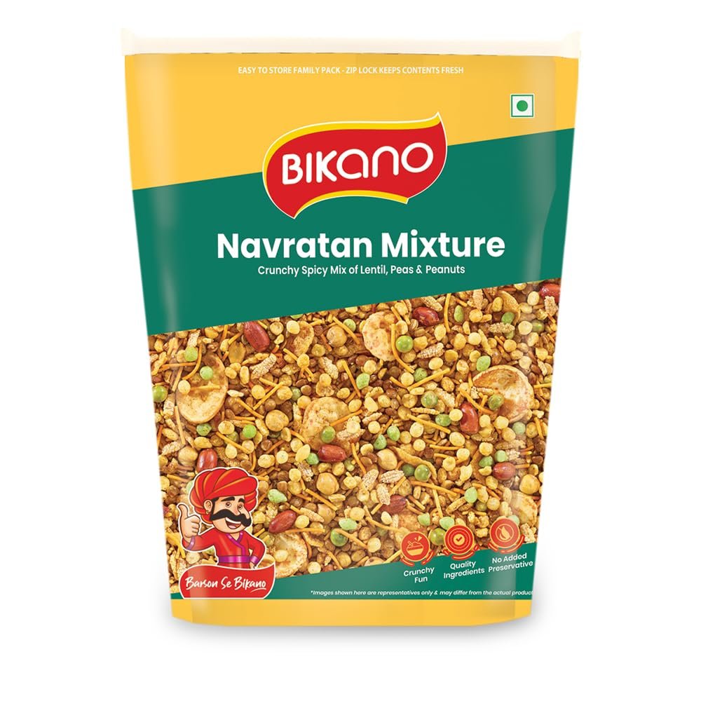 Bikano Navratan Mixture | Spicy and Crunchy | Navratan namkeen |All time favourite Indian Namkeen | 1kg Pack