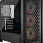 CORSAIR Frame 4000D RS ARGB Modular Mid-Tower ATX PC Case – High Airflow, 3X Pre-Installed RS ARGB Fans, InfiniRail Fan Mounting System, ASUS BTF, MSI Project Zero, Gigabyte Project Stealth – Black
