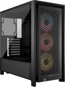 CORSAIR Frame 4000D RS ARGB Modular Mid-Tower ATX PC Case – High Airflow, 3X Pre-Installed RS ARGB Fans, InfiniRail Fan Mounting System, ASUS BTF, MSI Project Zero, Gigabyte Project Stealth – Black