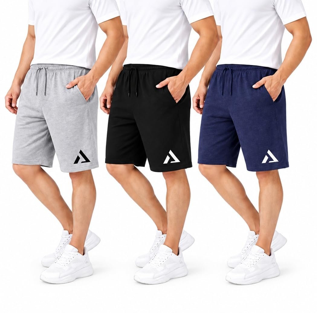 KART BLACK Plus Sizes Men’s Cotton Knee Length Shorts(M,L,XL,XXL,3XL,4XL,5XL Shorts) | Casual and Night Wear Mens Shorts