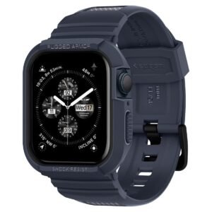 Spigen Rugged Armor Pro Case Strap for Apple Watch 45/44mm, Charcoal Gray