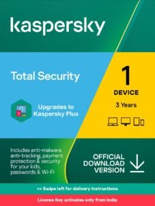 Kaspersky | Total Security | 1 Device | 3 Years | Email Delivery in 1 Hour – No CD