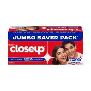 Close Up Toothpaste | Long lasting 18 Hours Of Fresh Breath & White Teeth – 600g (Pack of 4)