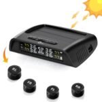 Skyshop® C240 Prime Solar Powered TPMS with Smart Voice Alert | External Wireless Tyre Pressure Monitoring System | Real-Time Precision Sensors for All Cars, Bikes & Scooters