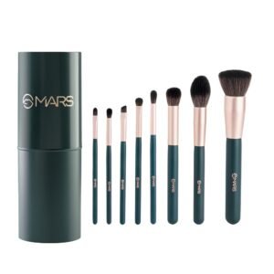 MARS Tools of Titan Brush Set with Holder | 8-Piece Makeup Brush Set | Long-Lasting Makeup Brushes | Brushes for Beginners| Blending, Eyeshadow, Contouring | For Flawless Glam Look