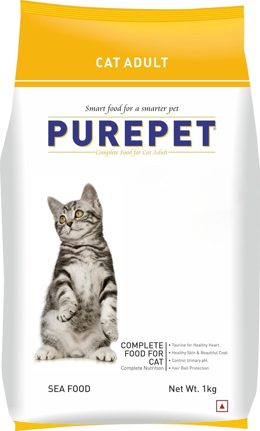 Purepet Adult Dry Cat Food Sea Food Flavour, 1 kg Pack