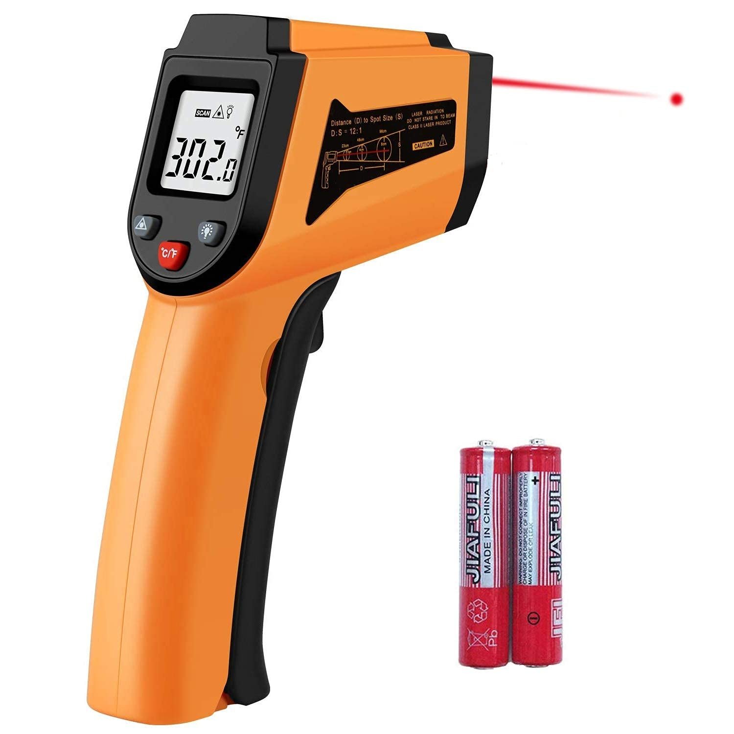 Infrared Thermometer, Non-Contact Digital Laser Infrared Thermometer Temperature Gun -50°C to 400°C(-58°F to 752°F) with LCD Display