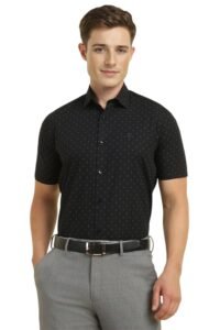 Allen Solly Men s All Over Print Cotton Casual Shirt | Half Sleeve | Regular Fit | Contemporary Everyday Style