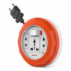 Fybros Comex 2 Pin Extension Cord, Extension Box,Thermal Protection,Power Indicator,6 AMP Output, 2 Year Warranty, 10 Meter Heavy Duty Cable, Surge and Spike Guard (Multicolor) – Made in India