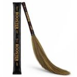 Zureni BR-01 Rooster Broom Phool Jhadu Natural Mizoram Heavy Duty 17.3 inchs Long Grass with Laminated Plastic Handle, Dust Removal, and Floor Cleaning