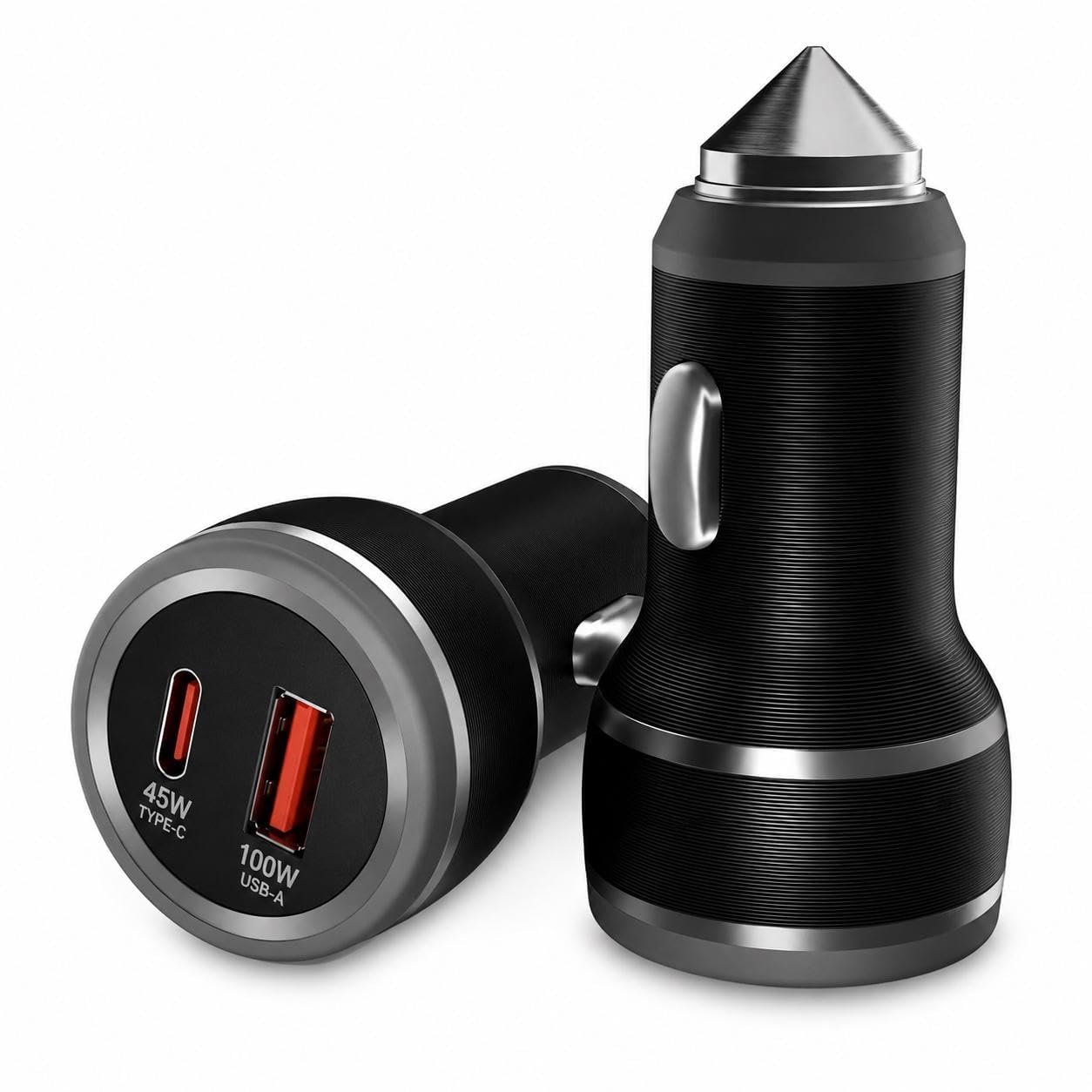 AILKIN 145W Fast Charging Car Charger,Dual Output 100W QC + 45W PD Type C Car Adapter,Quick Car Charging Compatible with All Cars for iPhone & Android Smartphone,Smartwatch,Earbud,Power Bank & More