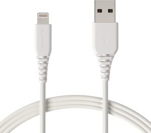 AmazonBasics Apple Certified Lightning to USB Charge and Sync Fast Charging Cable, Pack of 2 – 6 Feet (1.8 Meters), White
