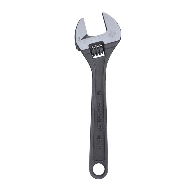 Taparia 1171-8, 8-Inch (205 mm) Adjustable Spanner – Forged Chrome Vanadium Steel with Precision Jaws and Insulated Grip, 26mm Jaw Opening for Tightening, Loosening, and Plumbing – Professional Tool for Mechanics, Electricians, and DIY Repairs