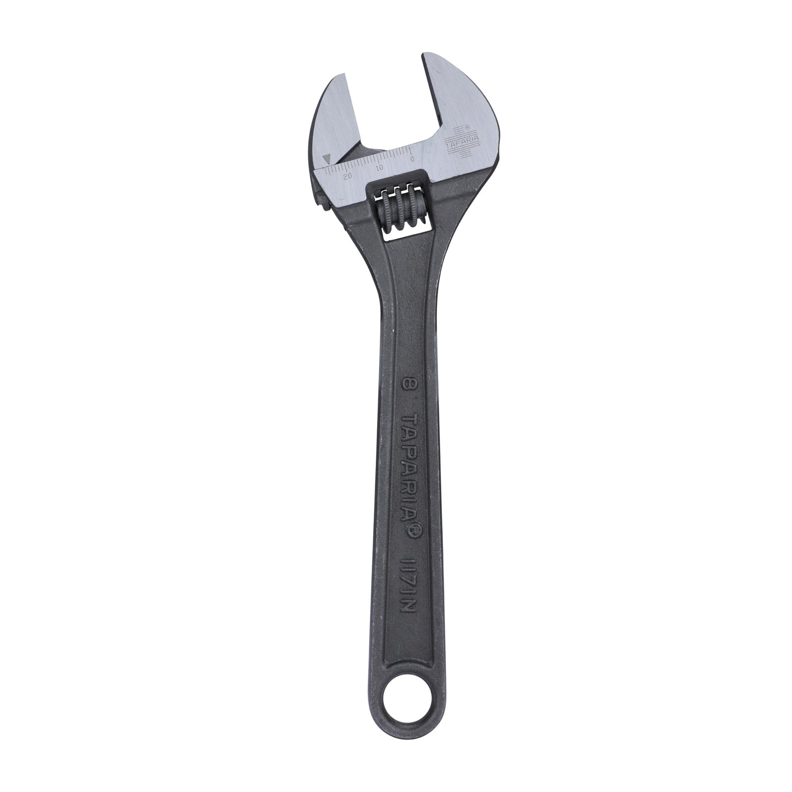 Taparia 1171-8, 8-Inch (205 mm) Adjustable Spanner – Forged Chrome Vanadium Steel with Precision Jaws and Insulated Grip, 26mm Jaw Opening for Tightening, Loosening, and Plumbing – Professional Tool for Mechanics, Electricians, and DIY Repairs