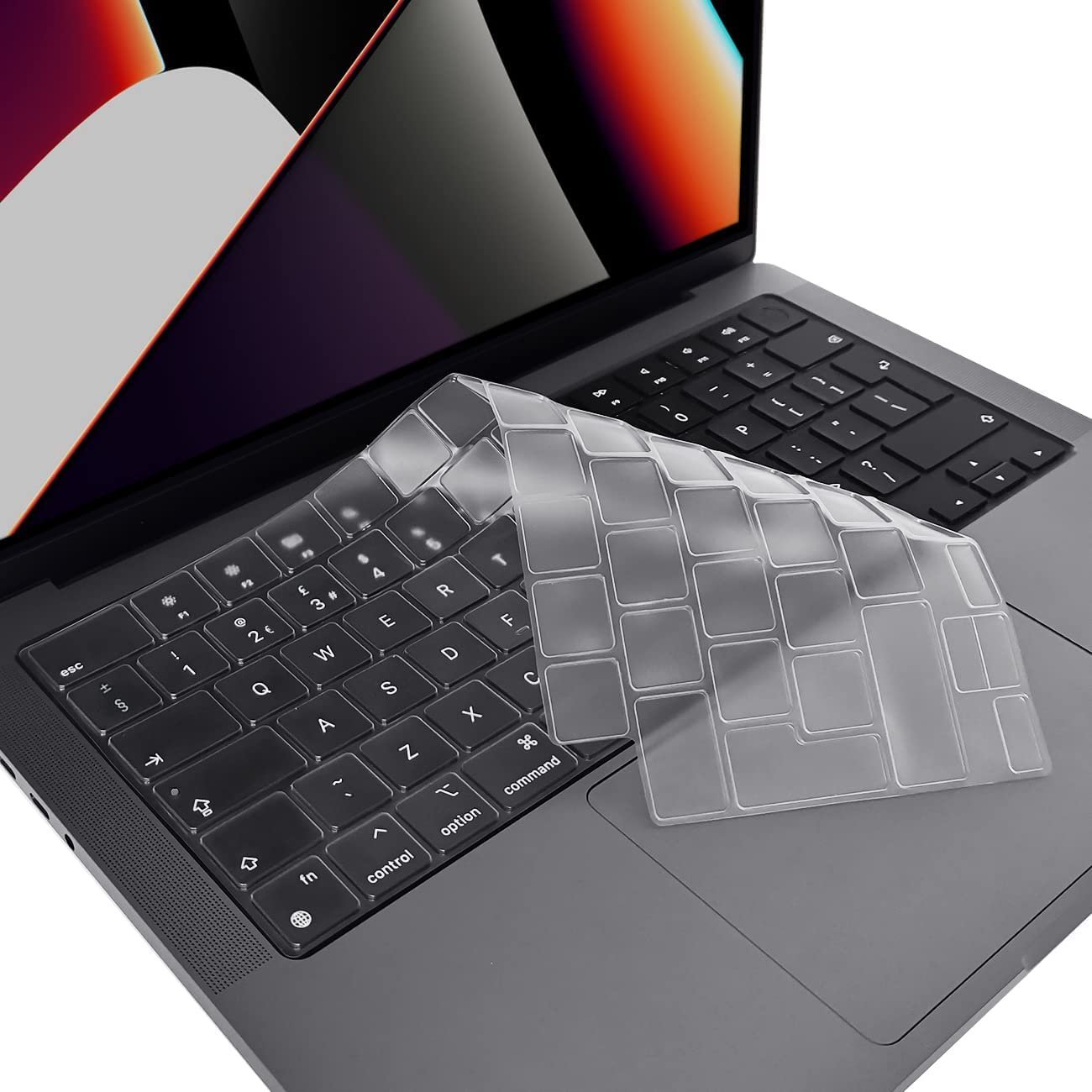 Oaky Keyboard Cover for 2025-2021 MacBook Air 13 inch M4-M3-M2 Chip [A3240 A3113 A2681] & MacBook Air 15 inch 2025-2021 M4 M3 M2 Chip [A3241 A3114 A2941] Dust-Proof Keyboard Skin Protector – TPU Clear