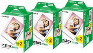 Fujifilm Instax Mini Instant Film, 2 X 10 Shoots X 3Pack (Total 60 Shoots) Value Set