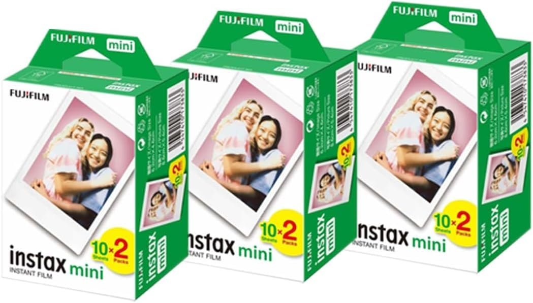 Fujifilm Instax Mini Instant Film, 2 X 10 Shoots X 3Pack (Total 60 Shoots) Value Set