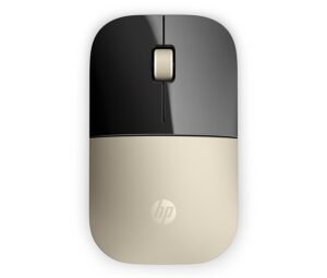 HP Z3700 Wireless Optical Mouse with USB receiver and 2.4GHz Wireless Connection/ 1200DPI / 16 months Long Battery Life /Ambidextrous and Slim Design (Modern Gold)