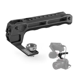 SmallRig Top Handle with 3/8″-16 Locating Holes for ARRI Grip for Camera Cage, Universal Video Rig with 5 Cold Shoe Adapters to Mount DSLR Camera with Microphone/LED Light/Monitor – 3765, Black