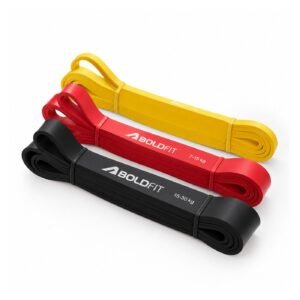 Boldfit Heavy Resistance Band for Workout & Exercise Pull Up, Stretching & Toning Bands for Men & Women Resistance Band Set for Home & Gym Workouts (Yellow, Red,Black)