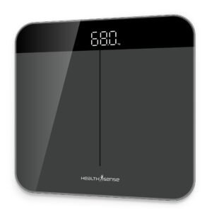 HealthSense Weight Machine for Body Weight, Digital Weighing Scale with Step-On Technology, Error Indicator, 1 Year Warranty & Batteries Included – Dura-Glass PS 120