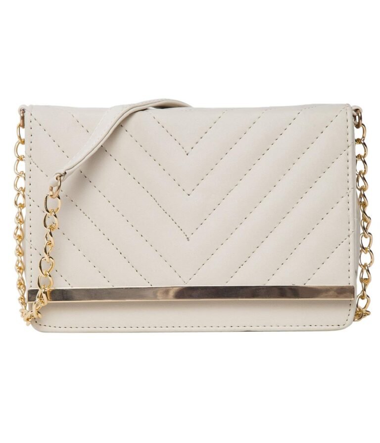 ADISA Women’s Chevron Quilted Crossbody Sling Bag – Stylish Cross Body Handbag for Girls & Women with Gold Chain (SL5022)