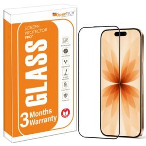 OpenTech® Military-Grade Tempered Glass Screen Protector Compatible for iPhone 17 with Edge to Edge Coverage – Case Friendly, Anti-scratch and Bubble free installation kit (6.3 Inches)
