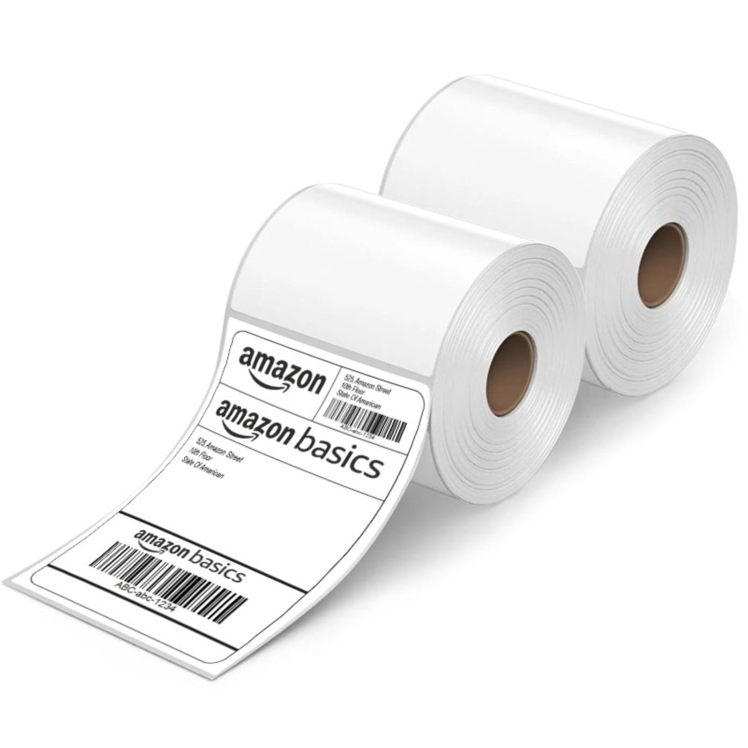 Amazon Basics 70gsm Thermal Label Printer Paper – 4″ x 6″ (100 x 150 mm)| Ideal for Shipping, Parcel, Barcode, and Address Labels – 400 Labels per Roll (Pack of 2)
