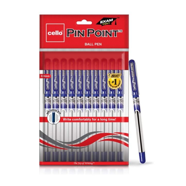 Cello Pinpoint Ballpoint Pens, Blue – Pack of 10