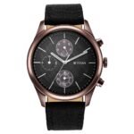 Titan Neo Splash Quartz Multifunction Black Dial Black Leather Strap Watch for Men – NT1805QP01