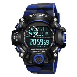Acnos® Premium Brand – A Digital Watch Shockproof Multi-Functional Automatic 5 Color Army Strap Waterproof Digital Sports Watch for Men’s Kids Watch for Boys Watch for Men Pack of 1
